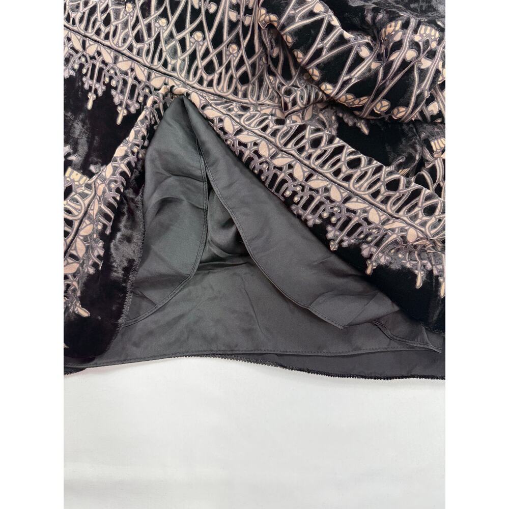 NWT Max Studio Size L  Mini Dress Black Nude Velvet Pattern Halter Neck - Picture 5 of 12